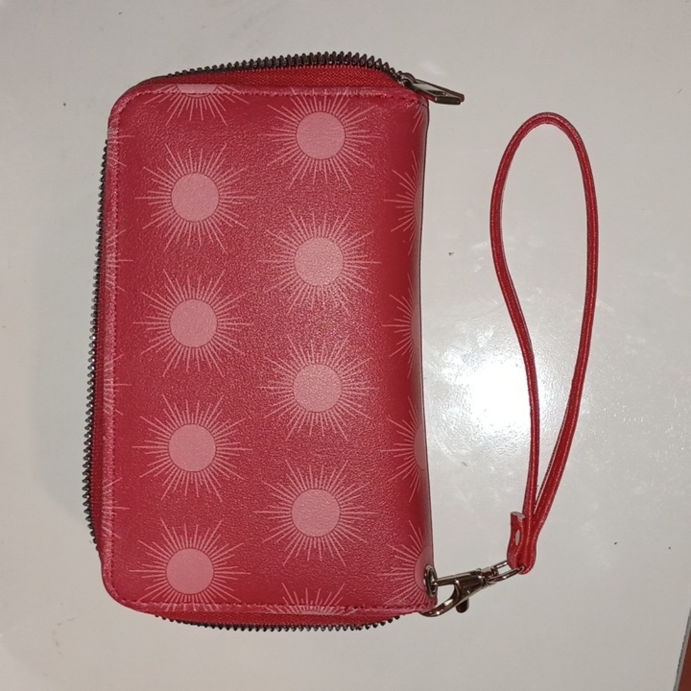 Red Sun Zipper Wallet & Wristlet